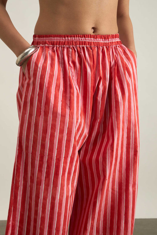 No Stress Pants in Pink Candy Stripe