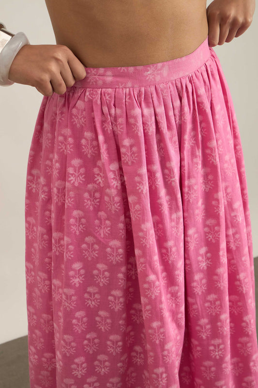 Dawn Skirt in Pink Fleur Print