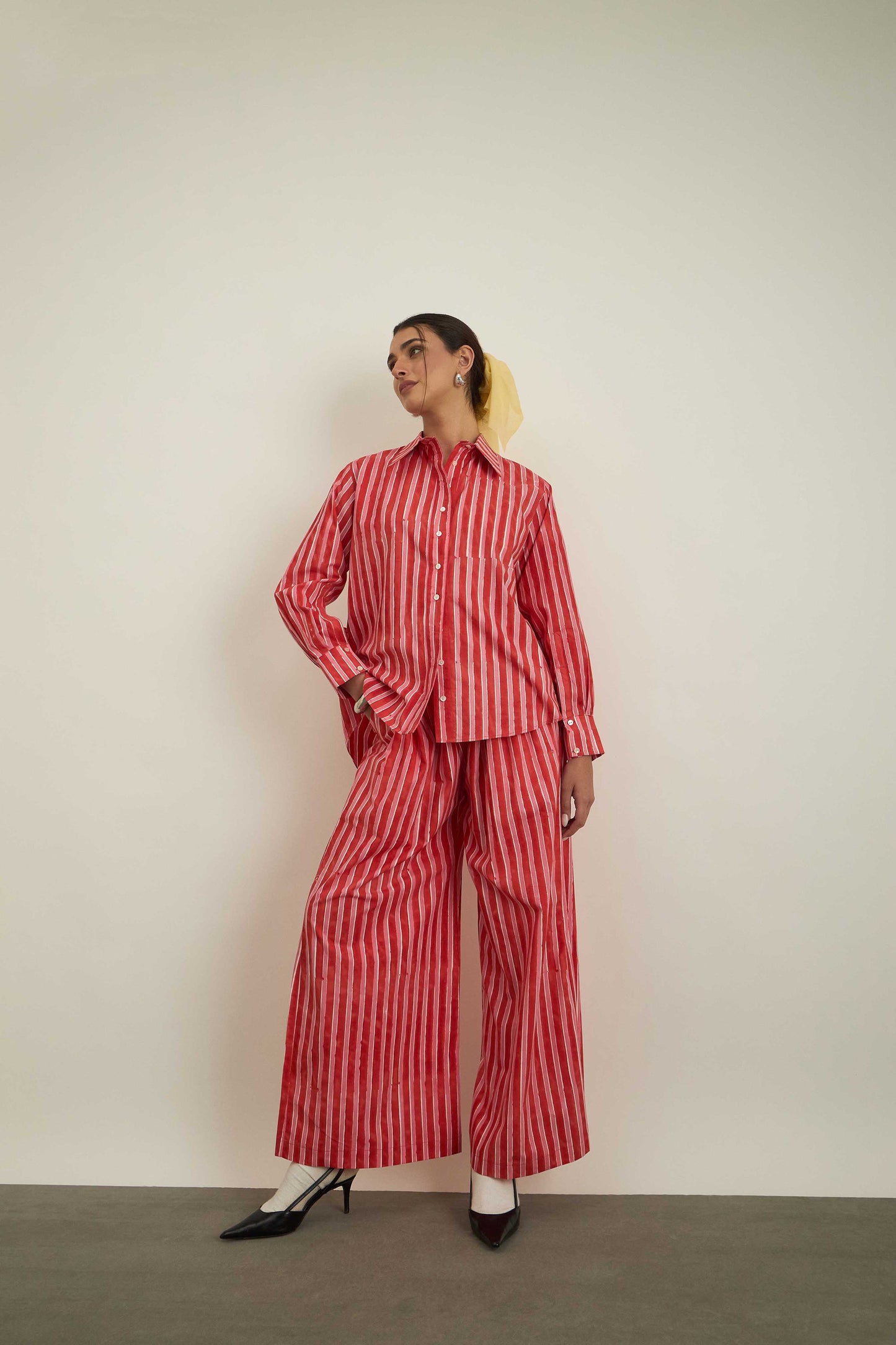 No Stress Pants in Pink Candy Stripe