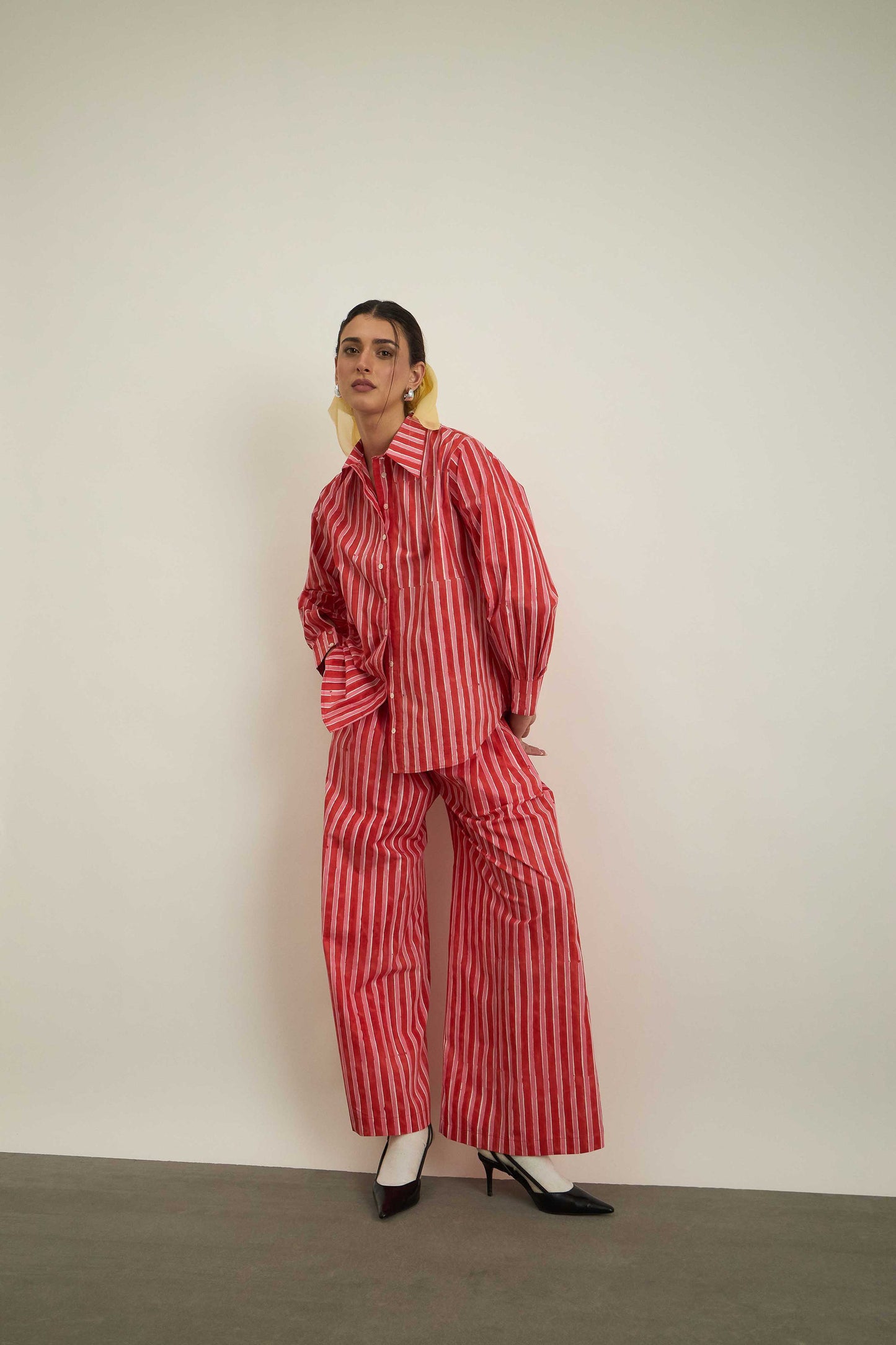 No Stress Pants in Pink Candy Stripe