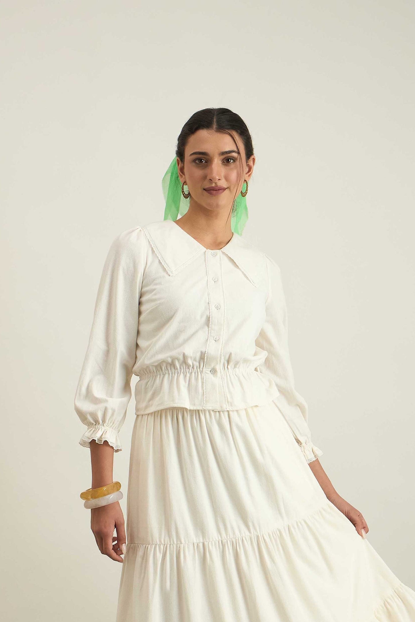 Sweet Thing Top in Ecru White color