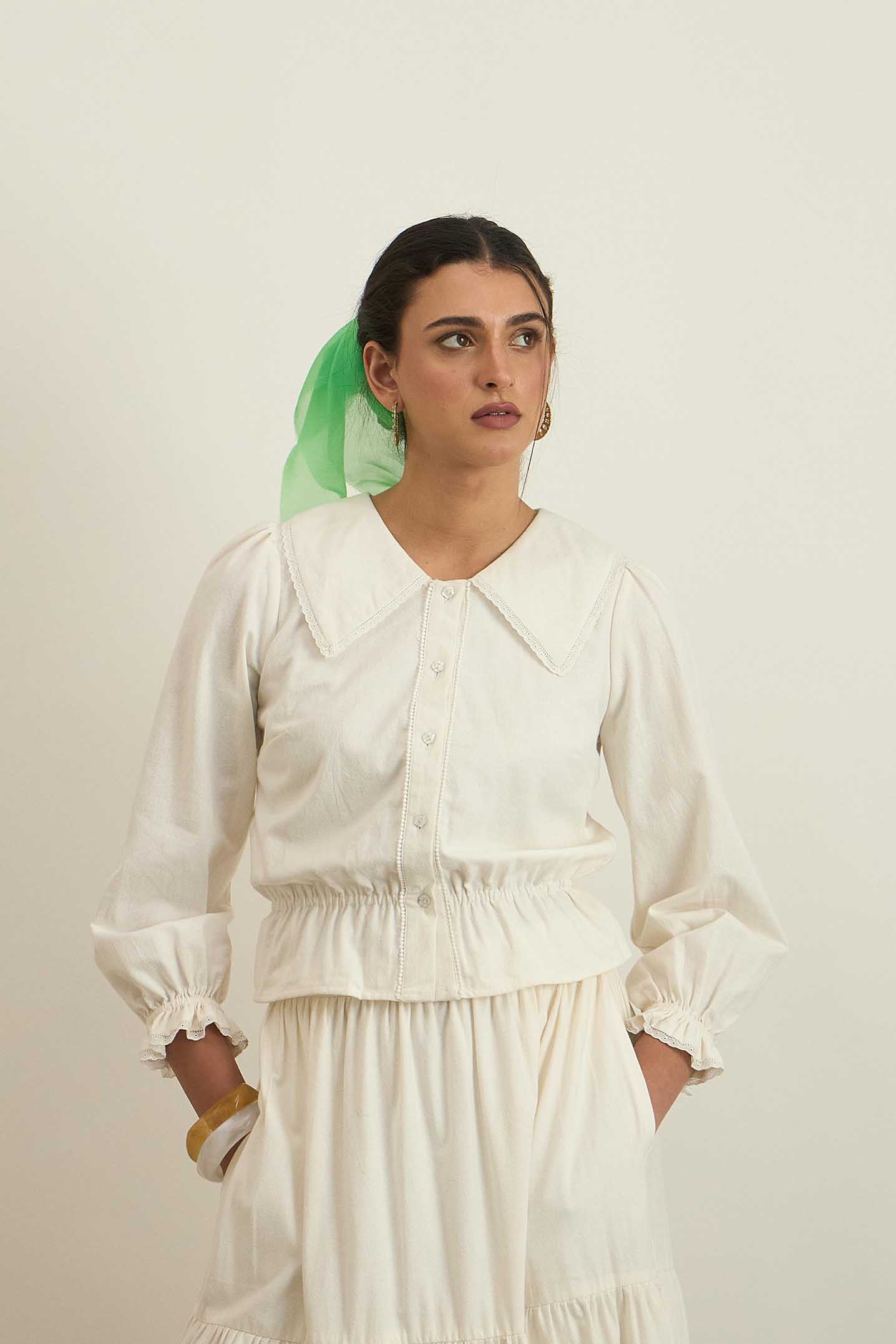 Sweet Thing Top in Ecru White color