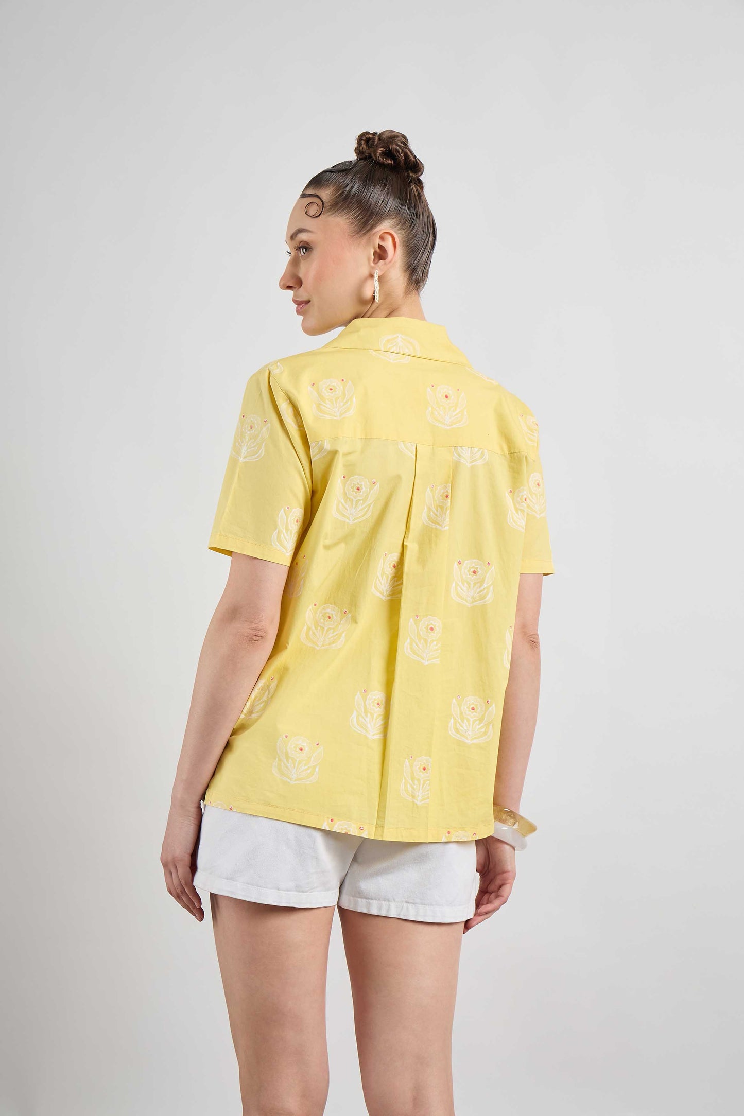 Cool For You Shirt in Mustard Flower Child print