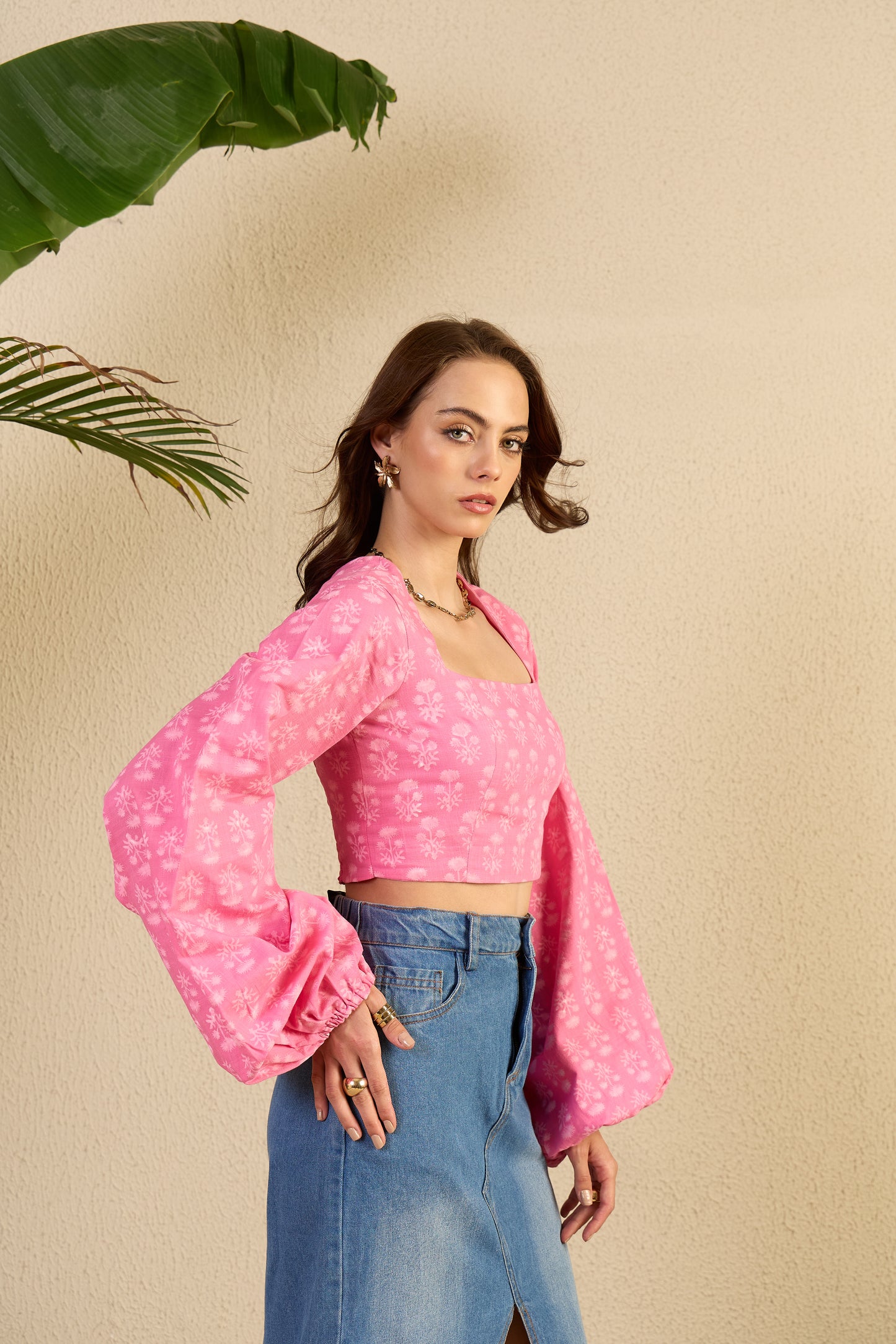 Miss me yet? Top in pink Fleur print