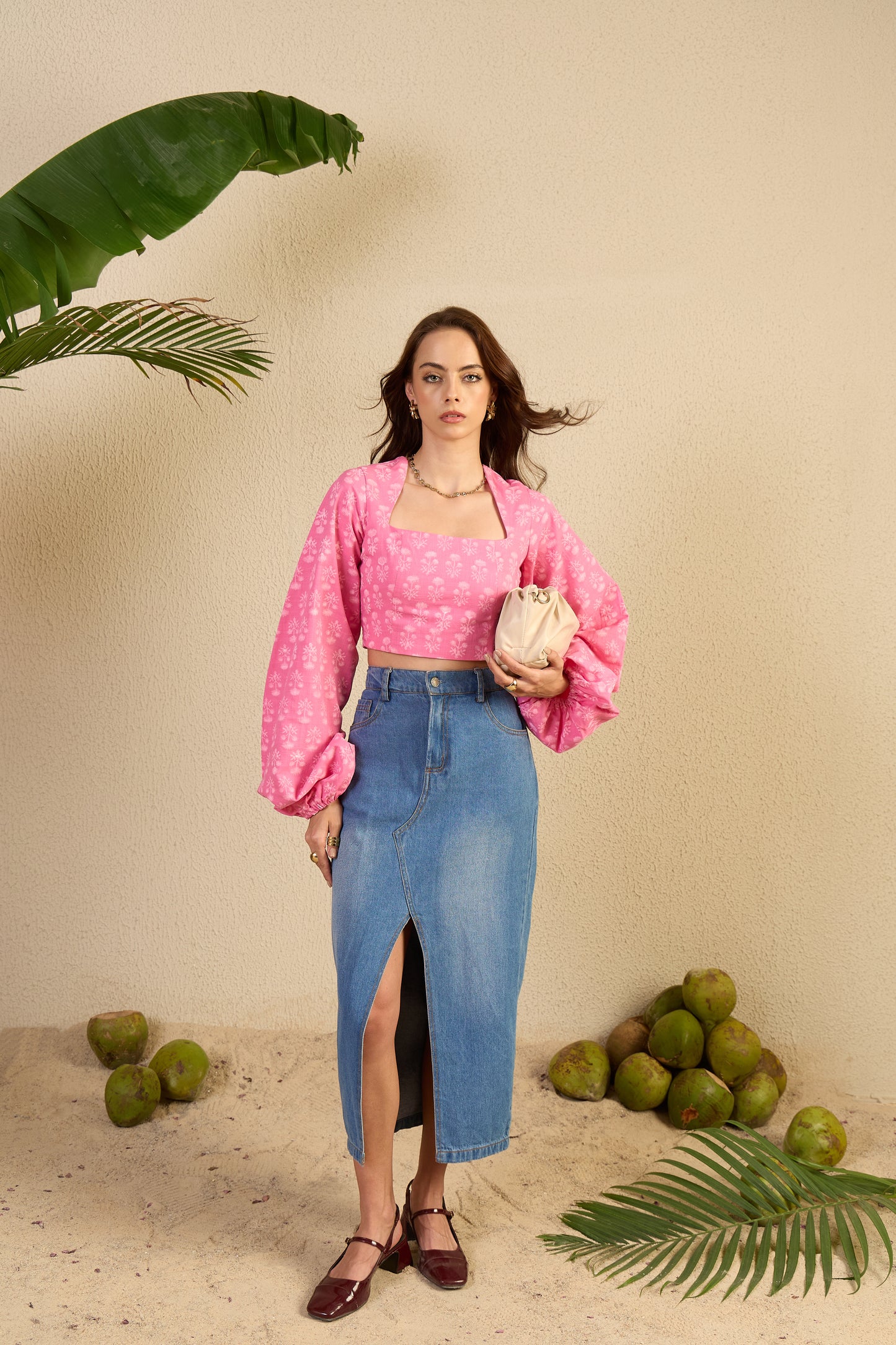 Miss me yet? Top in pink Fleur print